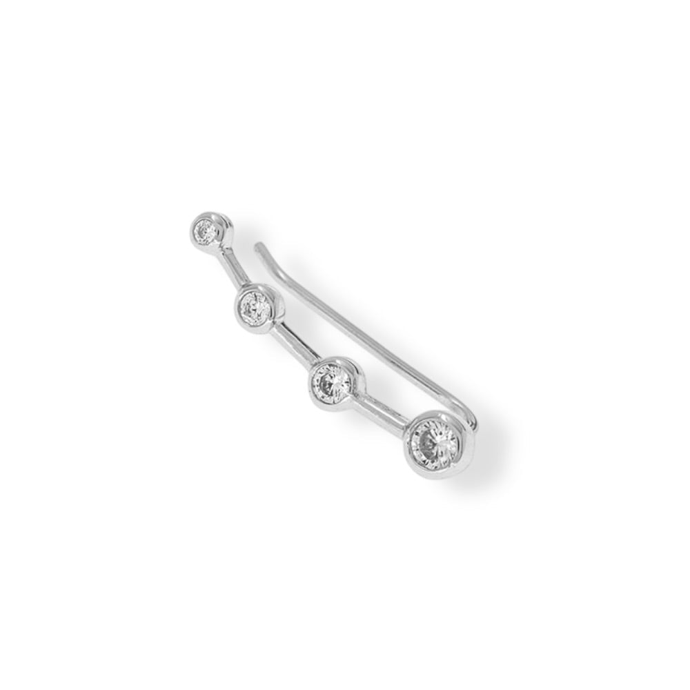 Pendiente Círculos Trepadores Plata - Piedra de Toque