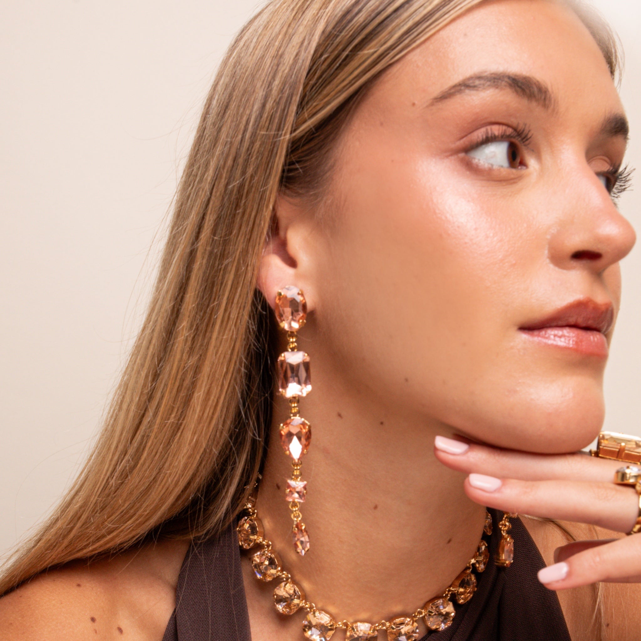 Pendiente Escala Peach - Piedra de Toque