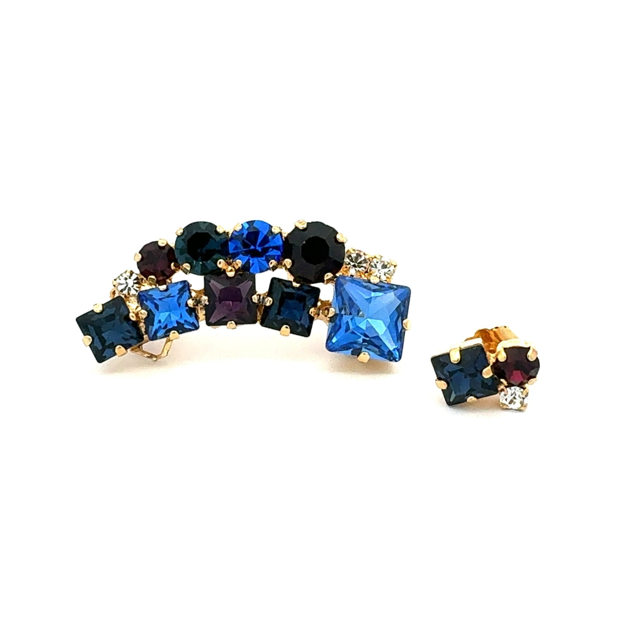 Pendiente Trepador Tonos Azules - Piedra de Toque