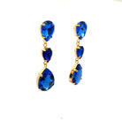 Pendiente Tres Gotas Zafiro - Piedra de Toque