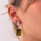 Pendientes Amatista y Verde Olivo - Piedra de Toque