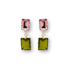 Pendientes Amatista y Verde Olivo - Piedra de Toque
