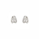 Pendientes Aro Doble con Circonitas Plata - Piedra de Toque