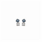 Pendientes Azul y Blanco Plata - Piedra de Toque