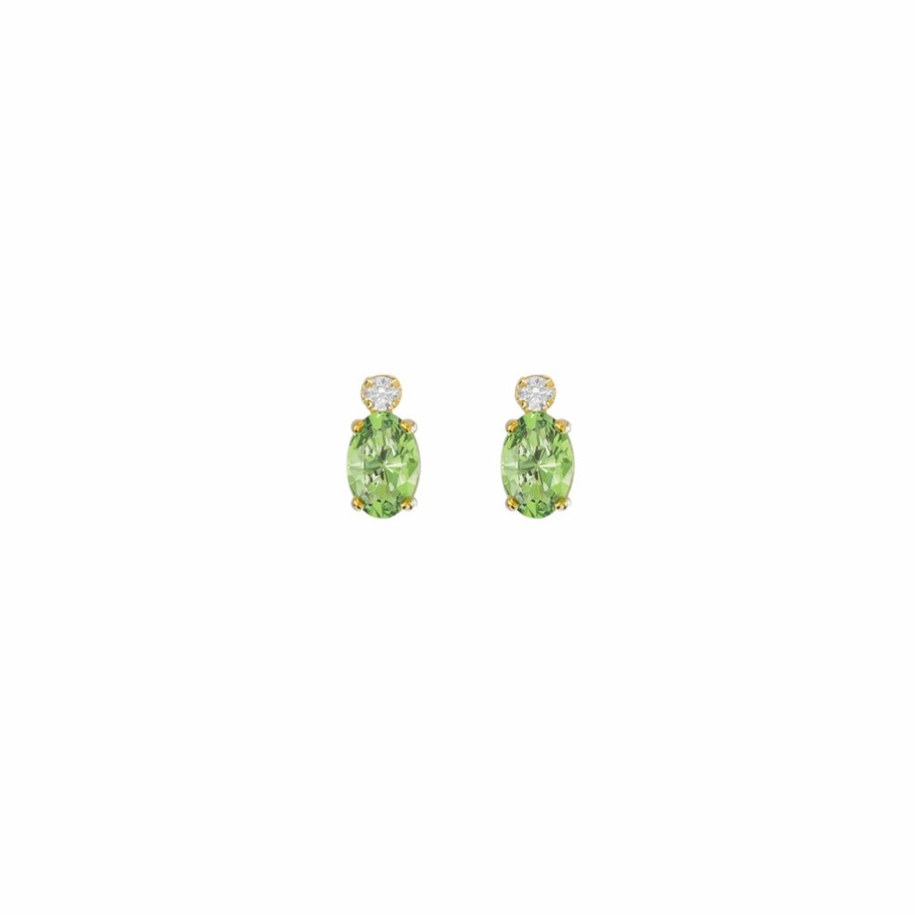 Pendientes Botón Crisolito - Piedra de Toque