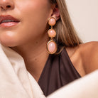 Pendientes Cabujón Rosa Palo - Piedra de Toque