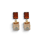 Pendientes Champagne y Topacio Colorado - Piedra de Toque