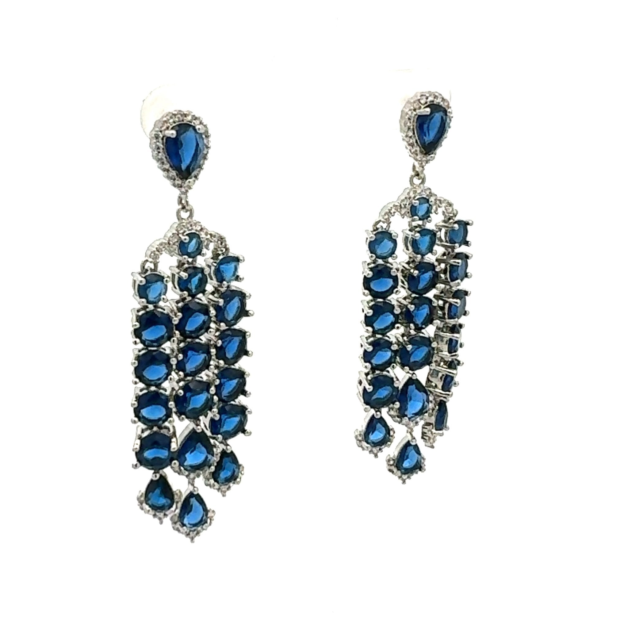 Pendientes Chandelier Azul - Piedra de Toque