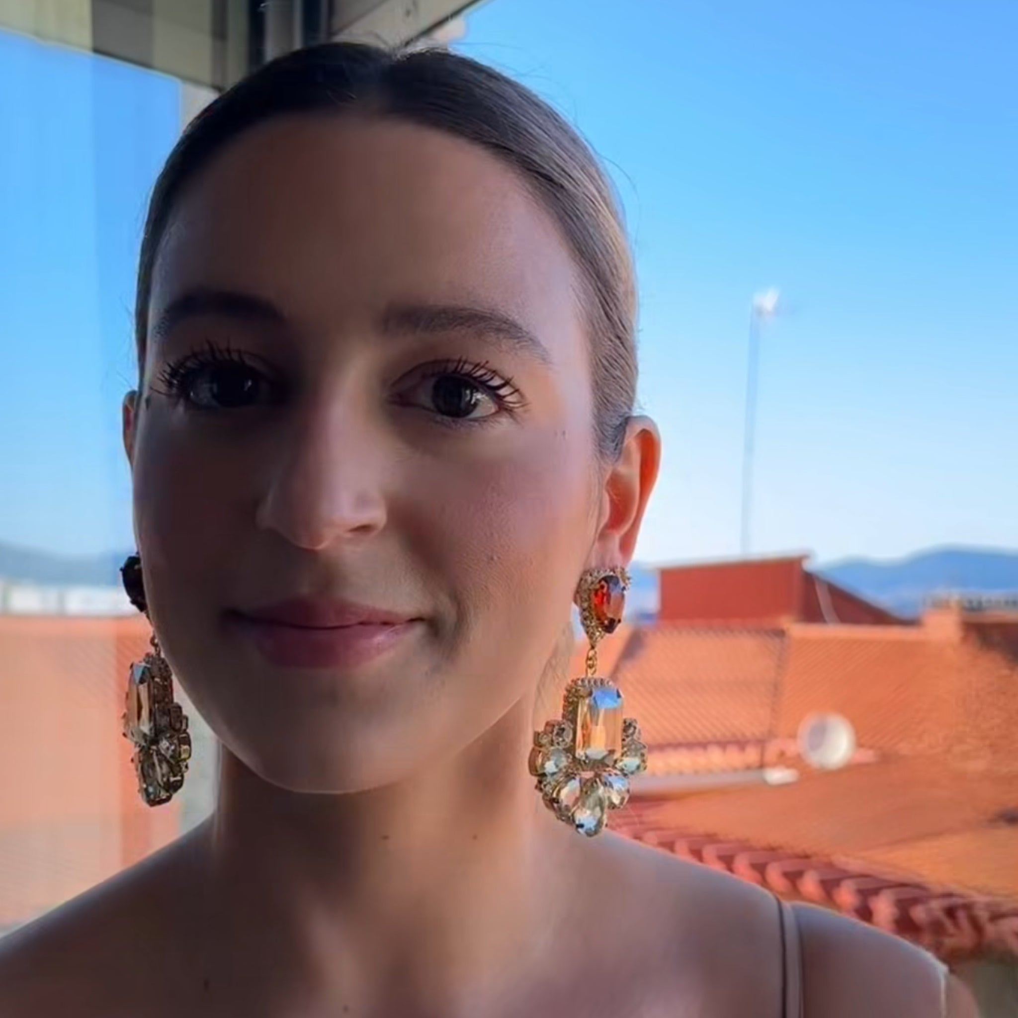 Pendientes Chandelier Tonos de Topacio - Piedra de Toque