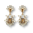 Pendientes Cristales Champagne Floral - Piedra de Toque