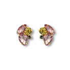 Pendientes Cristales Hoja Amatista y Jonquil - Piedra de Toque