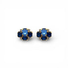 Pendientes Cuadrados Azul Oscuro y Claro - Piedra de Toque