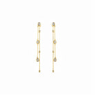 Pendientes Doble Cadena Oro - Piedra de Toque