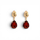 Pendientes Doble Gota Champagne y Topacio Ahumado - Piedra de Toque