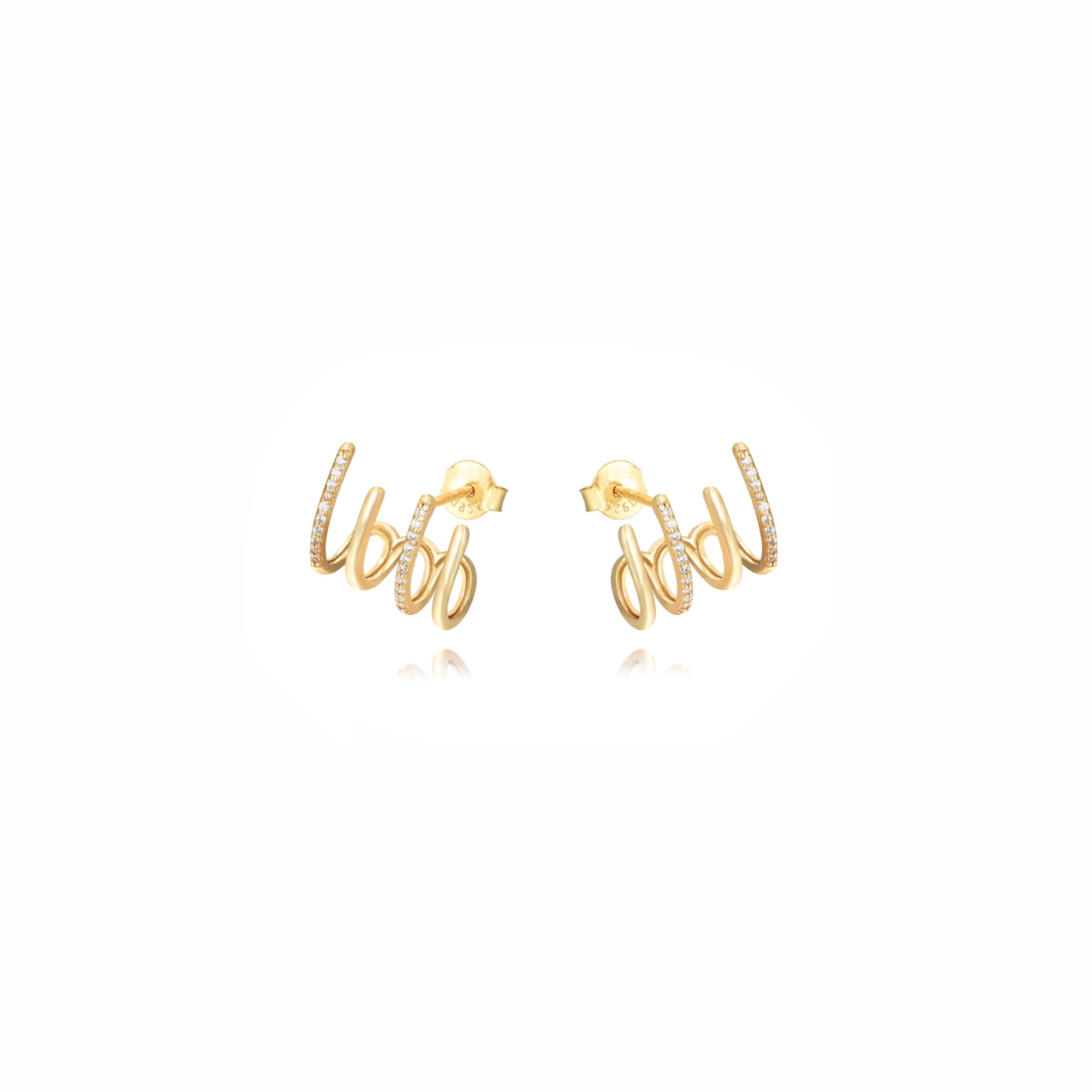 Pendientes Ear Jacket con Circonitas - Piedra de Toque