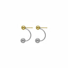 Pendientes Ear Jacket Oro y Plata - Piedra de Toque