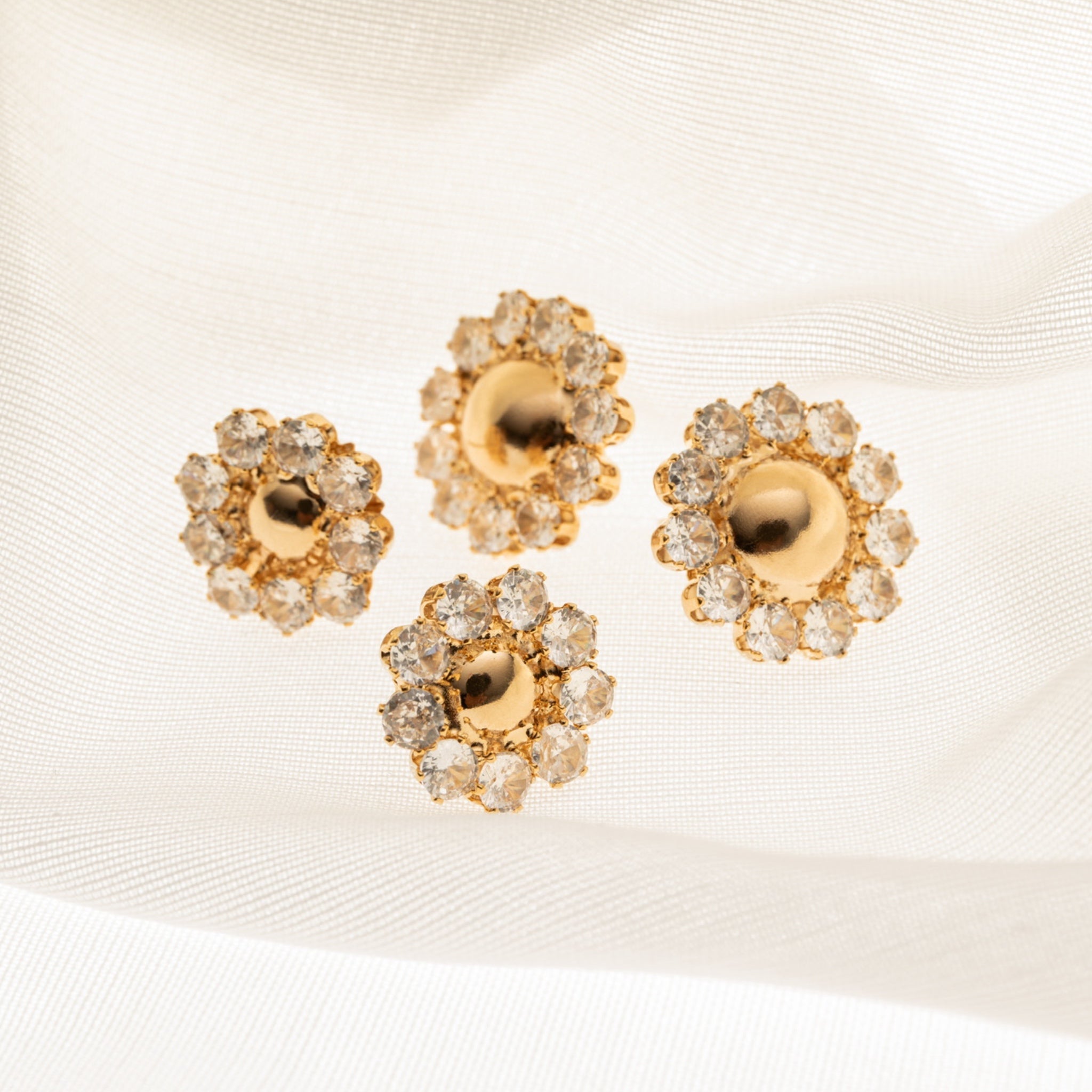 Pendientes Flor de Cristal Pequeño - Piedra de Toque