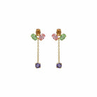 Pendientes Flor Multicolor Pastel - Piedra de Toque