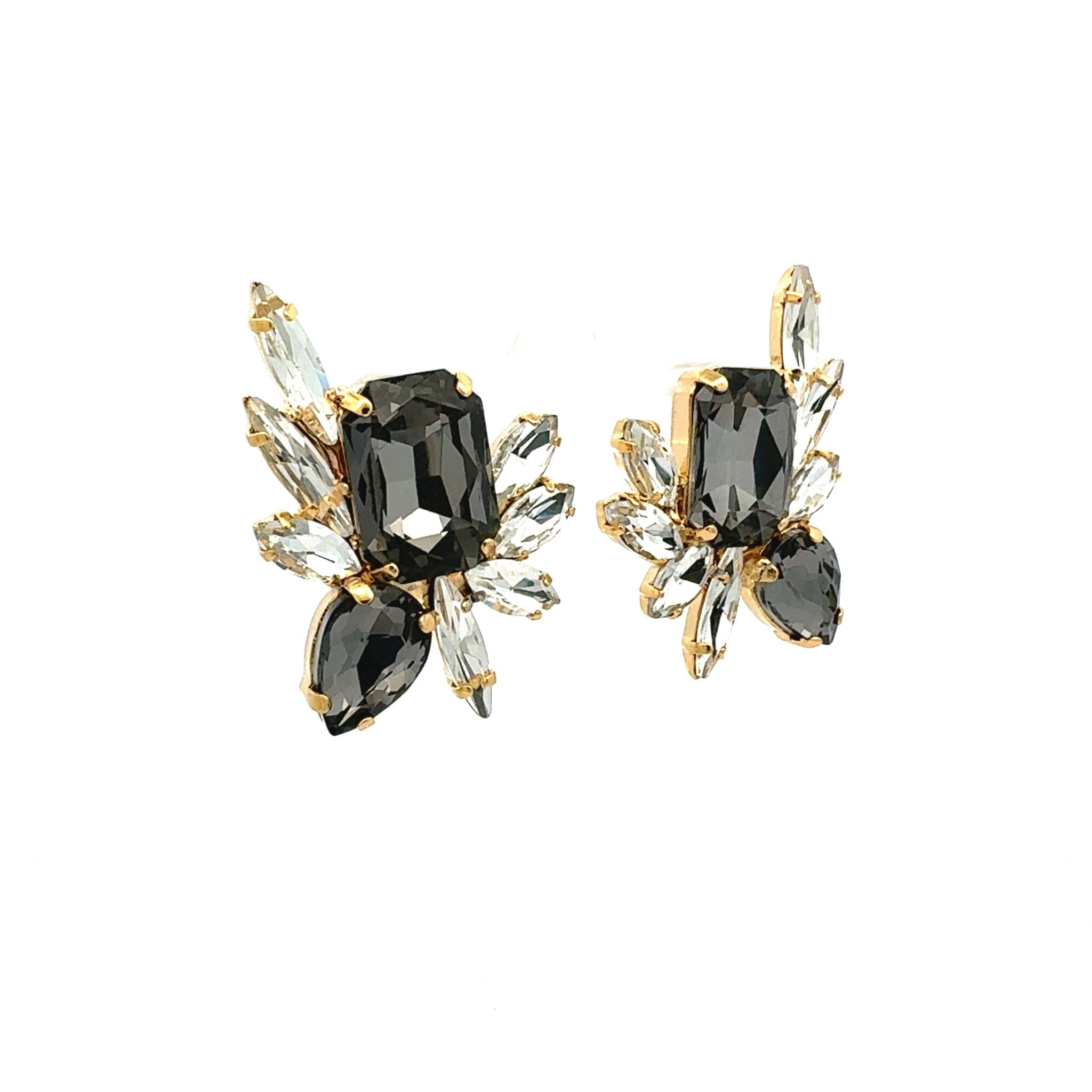 Pendientes Flor Negra y Blanca - Piedra de Toque