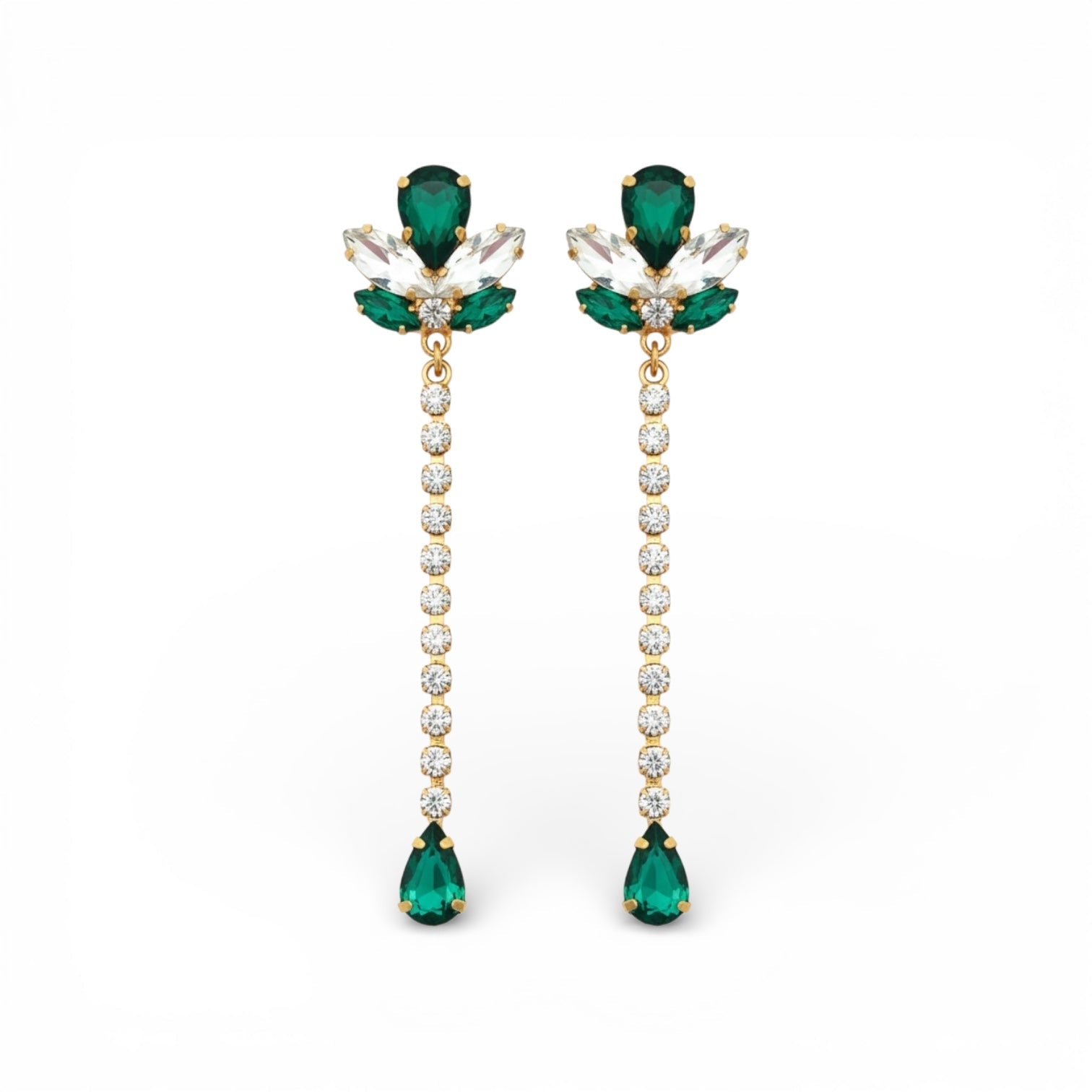 Pendientes Flor Verde - Piedra de Toque