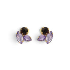 Pendientes Flor Violeta y Burdeos - Piedra de Toque