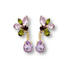 Pendientes Flor y Gota Violeta - Piedra de Toque