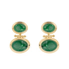 Pendientes Gemelos Verdes Grandes - Piedra de Toque