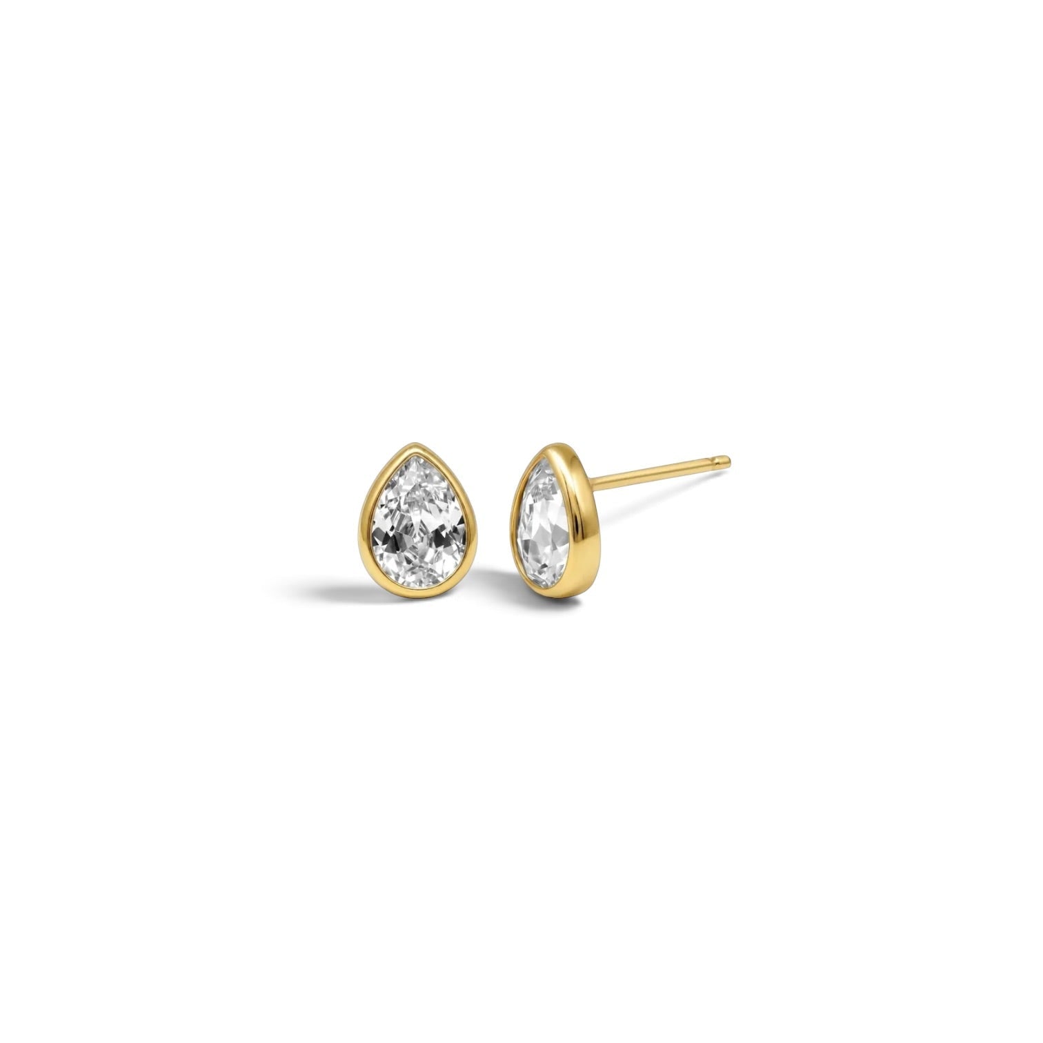 Pendientes Gota Bisel Oro - Piedra de Toque
