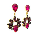 Pendientes Gota Coronada Rosa - Piedra de Toque
