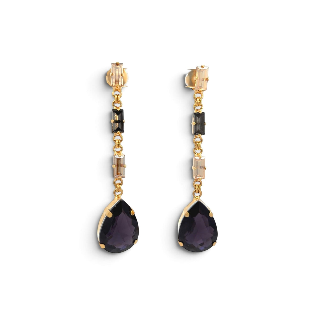 Pendientes Gota Iris Amatista - Piedra de Toque