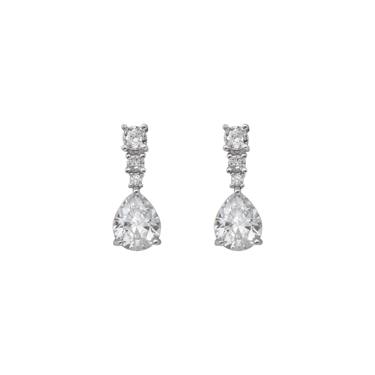 Pendientes Gota Mediana Plata - Piedra de Toque