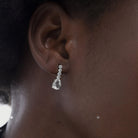 Pendientes Gota Ovalada Plata - Piedra de Toque