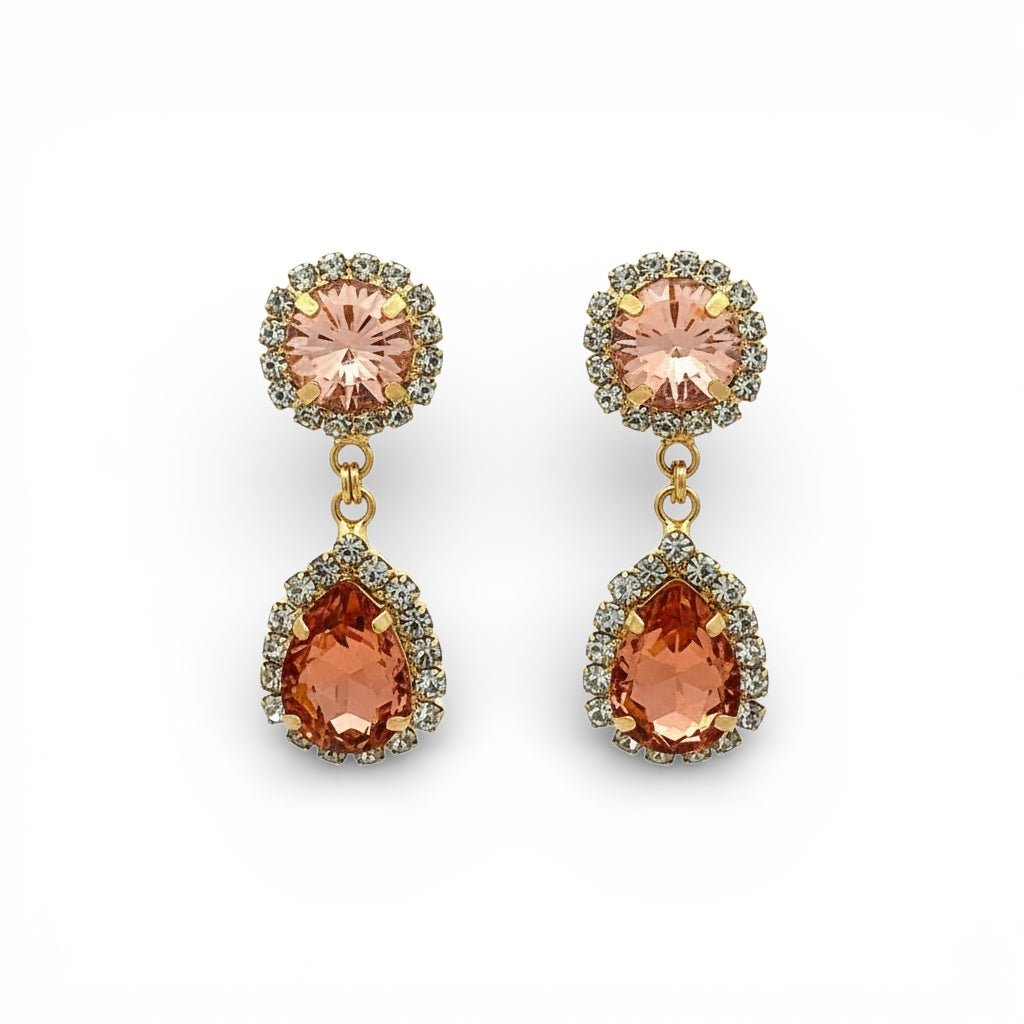 Pendientes Gota Peach - Piedra de Toque