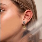 Pendientes Gotas Amatista Clara y Champagne - Piedra de Toque