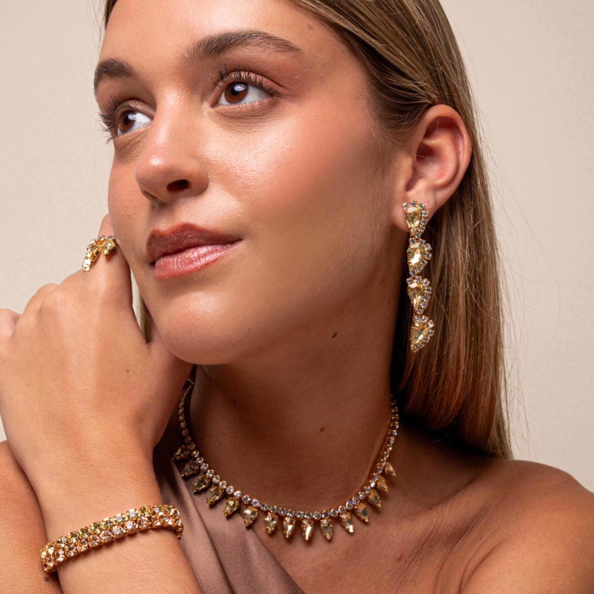 Pendientes Gotas Largas Jonquil - Piedra de Toque