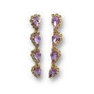 Pendientes Gotas Largas Violeta - Piedra de Toque