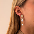 Pendientes Gotas Ópalo y Cristal - Piedra de Toque