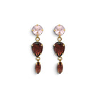 Pendientes Gotas Rosa y Burdeos - Piedra de Toque