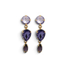 Pendientes Gotas Tanzanita y Violeta - Piedra de Toque