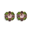 Pendientes Hortensia Oliva y Amatista - Piedra de Toque