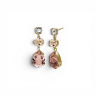 Pendientes Lágrima Rosa Cristal - Piedra de Toque