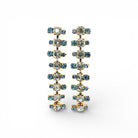 Pendientes Largos Azul y Cristales - Piedra de Toque