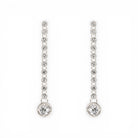 Pendientes Largos con Cristales Plata - Piedra de Toque