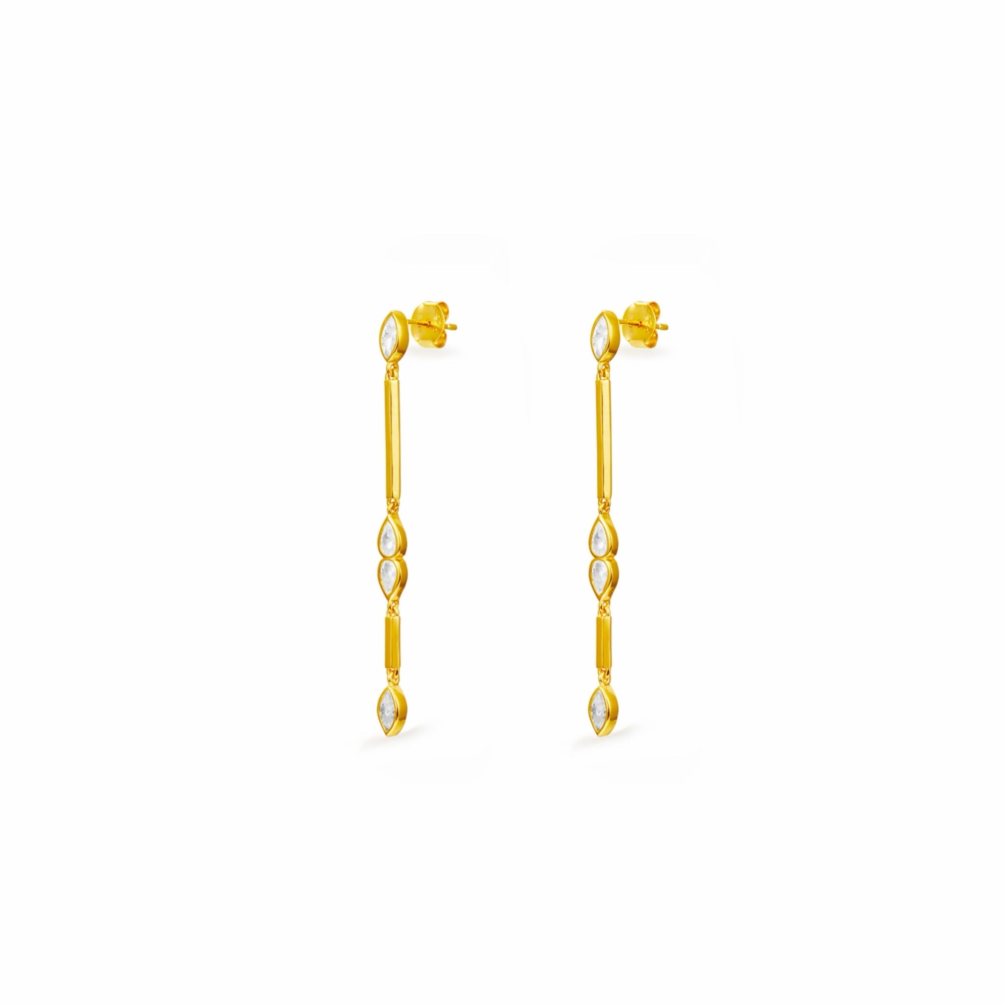 Pendientes Largos Marquesa - Piedra de Toque