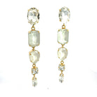 Pendientes Largos Ópalo Blanco y Cristal - Piedra de Toque