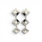 Pendientes Largos Rombos Plata - Piedra de Toque
