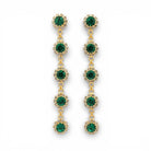 Pendientes Largos Roseta Verde - Piedra de Toque