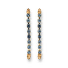 Pendientes Largos Zafiro y Champagne - Piedra de Toque