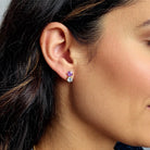 Pendientes Lavanda y Blanco - Piedra de Toque