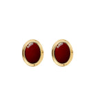 Pendientes Óvalos Burdeos - Piedra de Toque